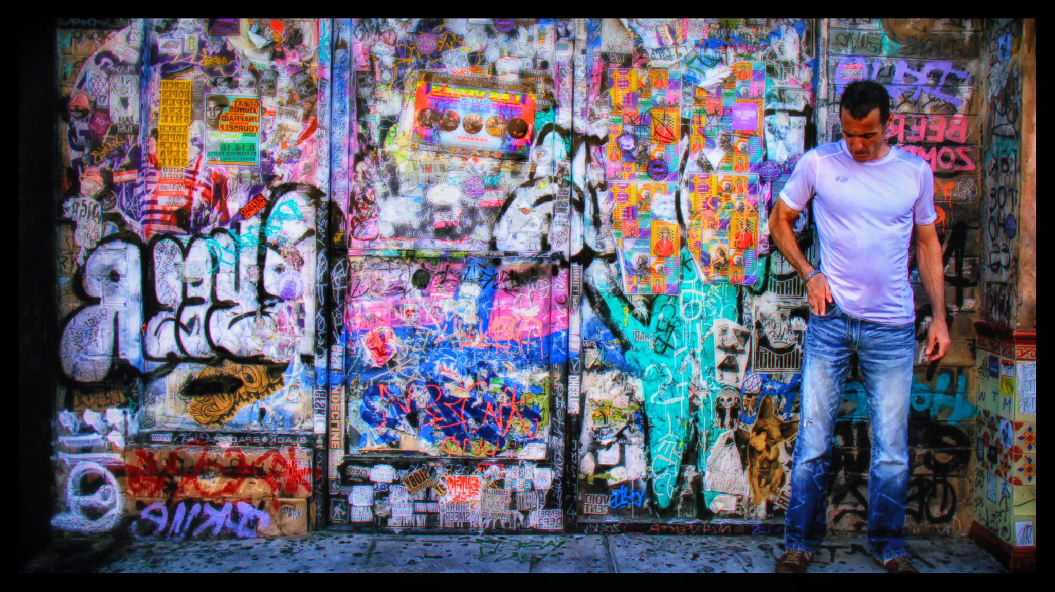Las Vegas DJ Bruce Cullen performing at Fremont Street Nevada